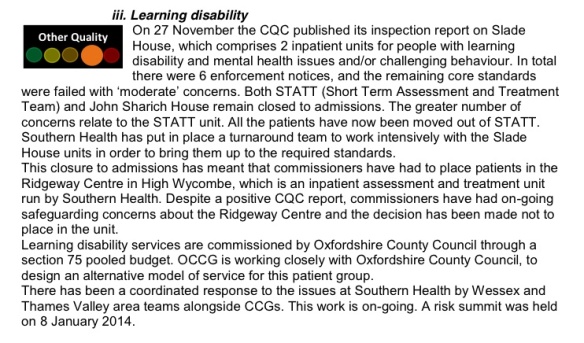 OCCG learning disability